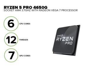 Шести ядерный Ryzen 5 PRO 4650G Tray AM4 3.70 ГГц - 4.20 ГГц + графика