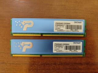 Продам 2 планки оперативной памяти DDR3 для ПК 4GB