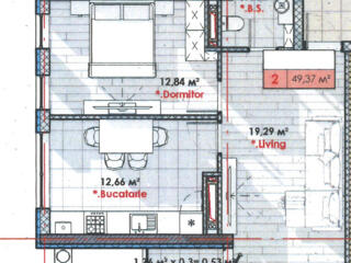 Se vinde apartament 49,37 m2, în complex Solaris, Telecentru șos. ...