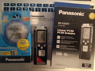 Цифровой диктофон PANASONIC RR-XS 600 + 4 ГБ + 2 стерео микрофона ЖК