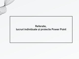 Referat, lucrare individuală, proiect Power Point la comandă