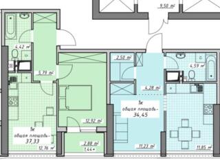 21296.В продаже однокомнатная в ЖК Атмосфера ...