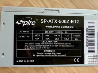 Новый блок питания Spire 500W (OEM-ATX-500W-E12)