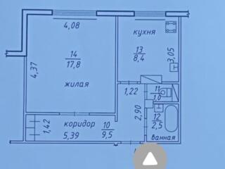 Большая 1 комн квартира 39 КВ, Центр, Орхидея, 1/10