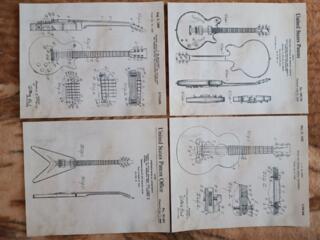 Оригинальные художественные принты гитар