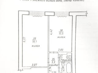 Продается 2-ком. блок на Западном, 9/9, 38,9 м. кв, санузел, мебель.