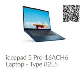 Продаю ноутбук Lenovo Ideapad 5 Pro-15ACH6 (Type 82L5)