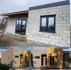 Строим небольшие дома студии под ключ, работа с материалами 2500уе.