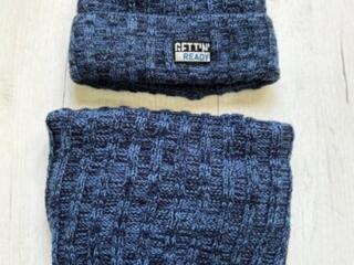 Зимний набор шапка-шарф на 6-7 лет