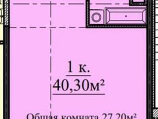 Продам квартиру 40.3 кв. м., 13/25, новый дом, жк Sea View.