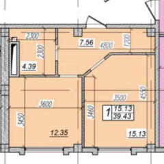 Продается 1-комнатная квартира в Тирасполе на Балке, новострой!