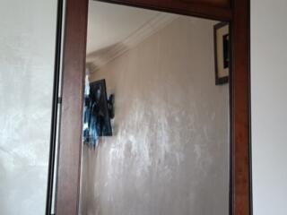 Зеркало 90 х 61, натуральное дерево массива гевеи + металл, Индонезия