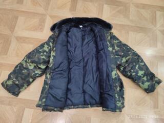 Куртка камуфлированная теплая с меховым воротником