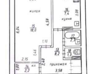 1 комнатная чешка в Центре (район 9 школы)