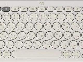 Белая клавиатура Logitech K380, беспроводная, с кириллицей