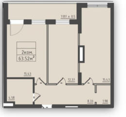 2 к в ЖК Авиньон/Дача Ковалевского Балкон. ВИД МОРЯ