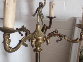 Винтажный латунный торшер