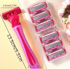 1 Ручка + 12 Ножевых Головок Безопасный Бритвенный Аппарат для