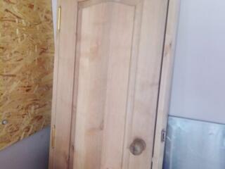 Новая дверь для сауны из ольхи