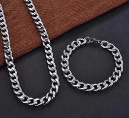 Комплект цепь и браслет, новый.