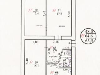 Продаю 3-кв 1 эт 65 м² (можно пристроить 36 м²) в сердце Рыбницы