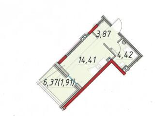 В продаже квартира студийного типа в ЖК Пространство на Литературной- 