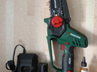 Цепная пила Parkside 12V с аккумуляторами 2Ah и 4Ah и зарядкой, новая