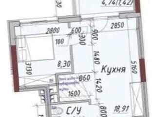 Продам квартиру 32.8 кв. м., 1/6, новый дом, жк Пространство на Маячном