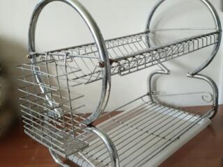 Сушилка для посуды нержавейка 100л. Полочка угловая высота 45см 100лей