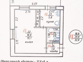 Продаю 1-кв 1 эт 33 м² (можно пристроить до 50 м²) в сердце Рыбницы