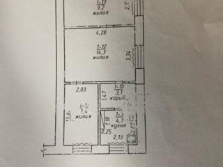 Продается 3-х комн. квартира Бендеры Центр 38,1 кв. м,