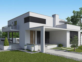 Участок под строительство со стройматериалами.