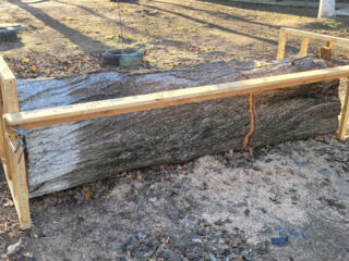 Самодельная переносная двусторонняя пилорама "Бендерская".