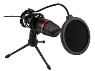 Микрофон студийный для стрима, записи голоса, с фильтром. Подсветка RGB