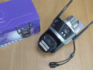 Cameră Icsee 8K 16Mp PTZ zoom Cameră IP WiFi cu 4 lentile + zoom 8X