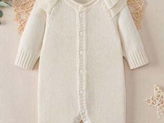 Вязаный комбинезон для девочки. На 9-12 мес