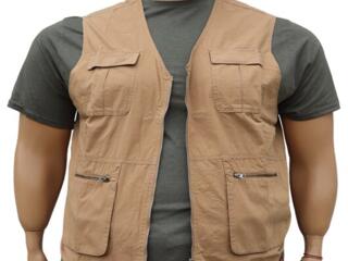 Большой размер летняя жилетка с карманами.