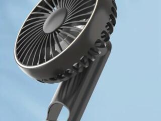 Компактный, раскладной, перезаряжаемый вентилятор, новый, в упаковке.