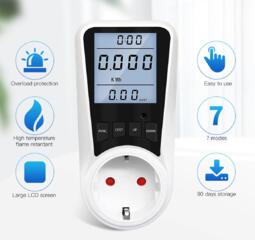 Ватметр энергометр с подсветкой и памятью умная розетка