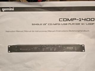 Проигрыватель CD/MP3 GEMINI CDMP-1400