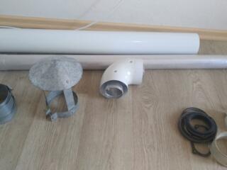 Дымоход комплект для котла (труба + колено + грибок)