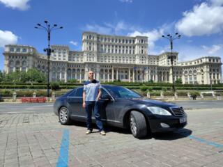 Аренда авто с водителем 10€ час: Мерседес S class long + Vito 8 мест