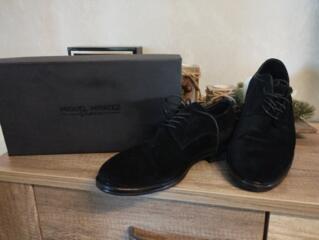 Туфли из натур. замши черного цвета Miguel Miratez (Португалия) 43 р-р