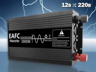 Инвертeр чистый синус 12В/220В Eafc 3000w sinus