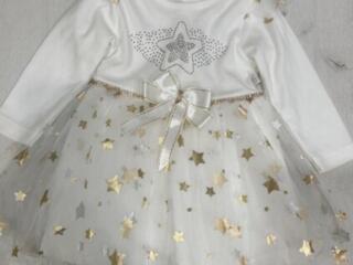 Платье со звёздочками для девочки. Размер 86 (12 мес - 18 мес)