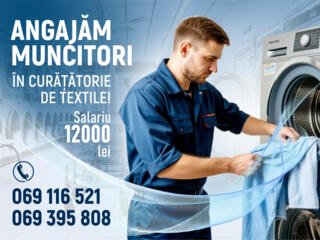Angajam muncitori in spalatorie-curatatorie de textile! Regiunea Buiuc