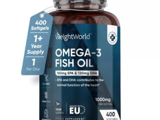 Omega-3 Fish Oil 1000mg 400 capsule Омега-3 Рыбий жир 1000 мг 400 капс