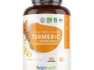 Turmeric Organic cu Ghimbir si Piper Negru Куркума с имбирем и черным