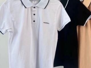 Белое поло для мальчика. Возраст 7-8 лет.