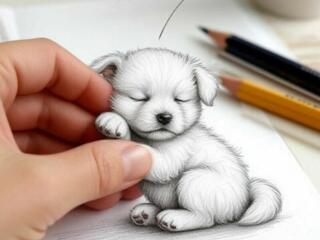 Щенки на территории НИИ СХ